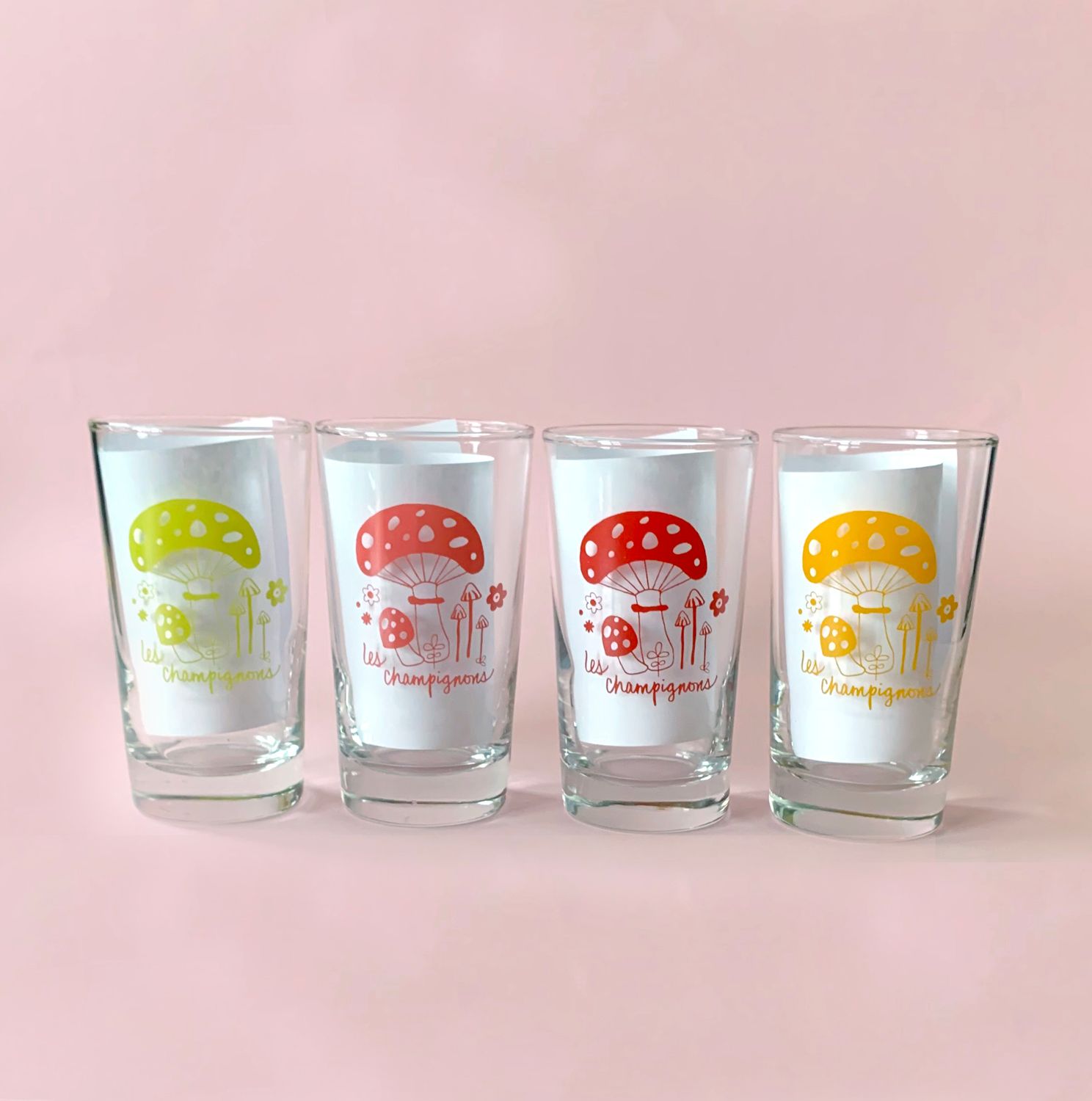 Mushroom Glass red