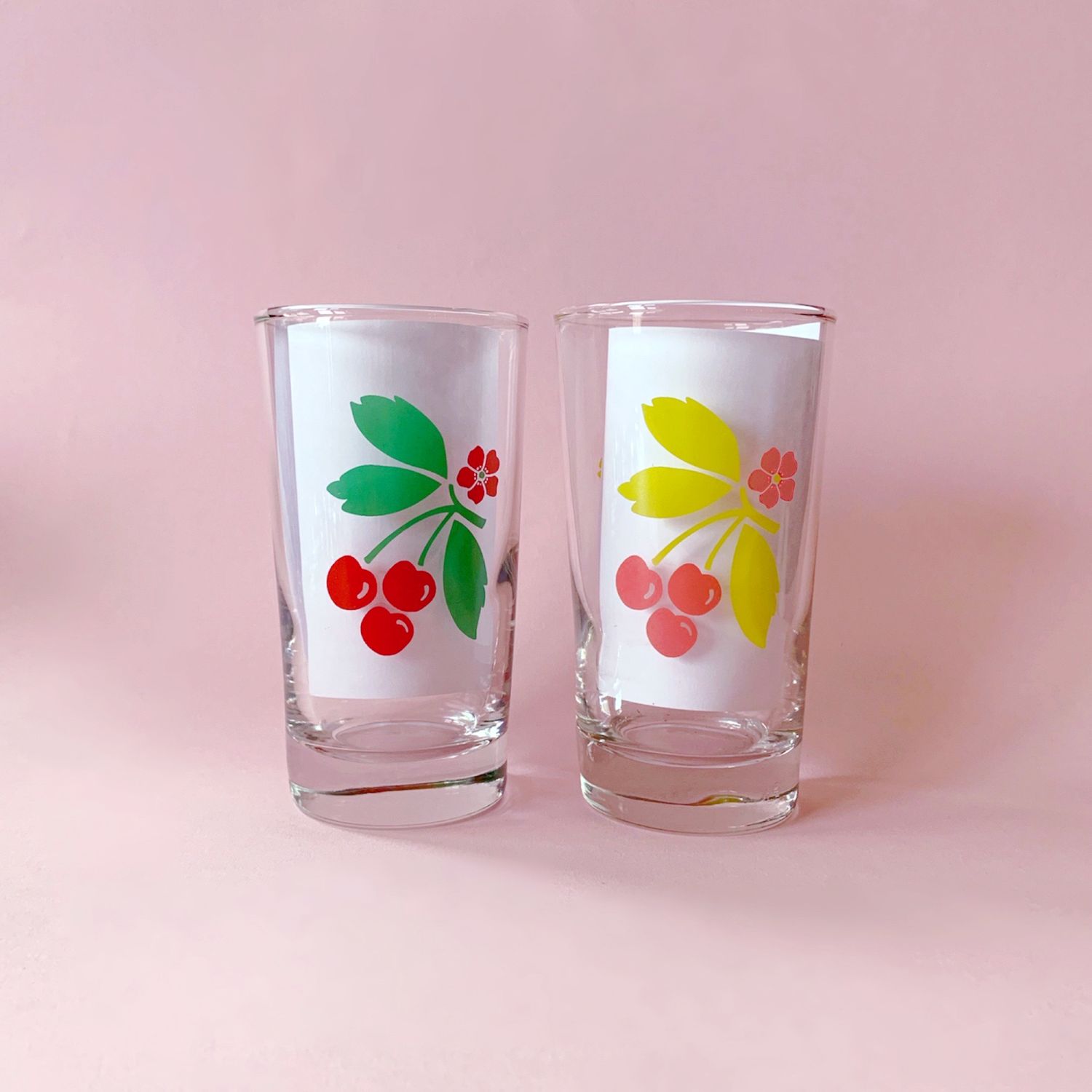 Cherry Glass Red &amp; Green