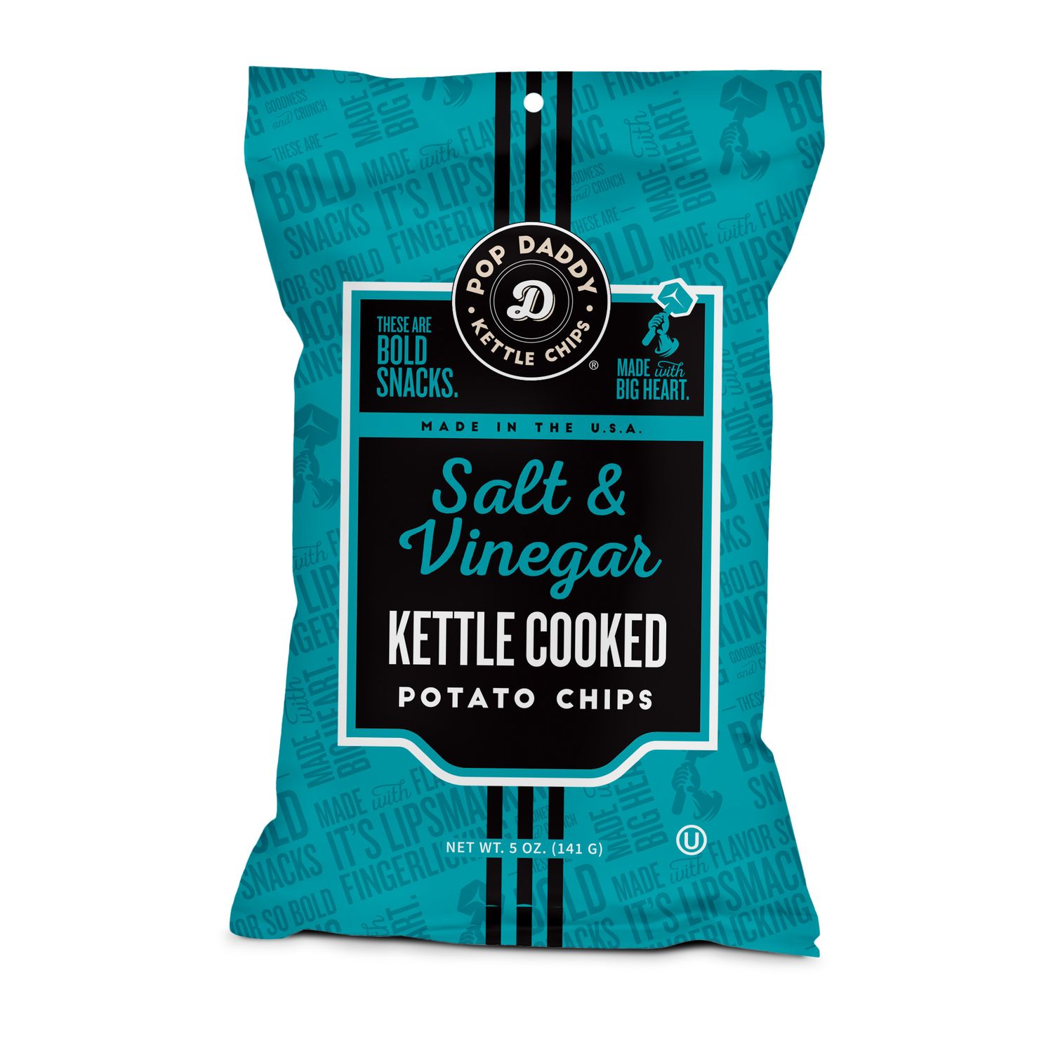 Salt and Vinegar Kettle Cooked Potato Chips, 5 oz