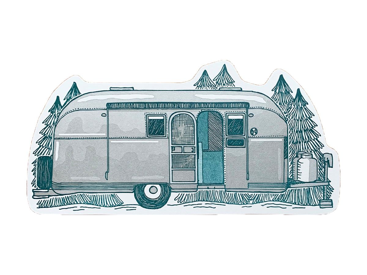 Silver Camper Postcard