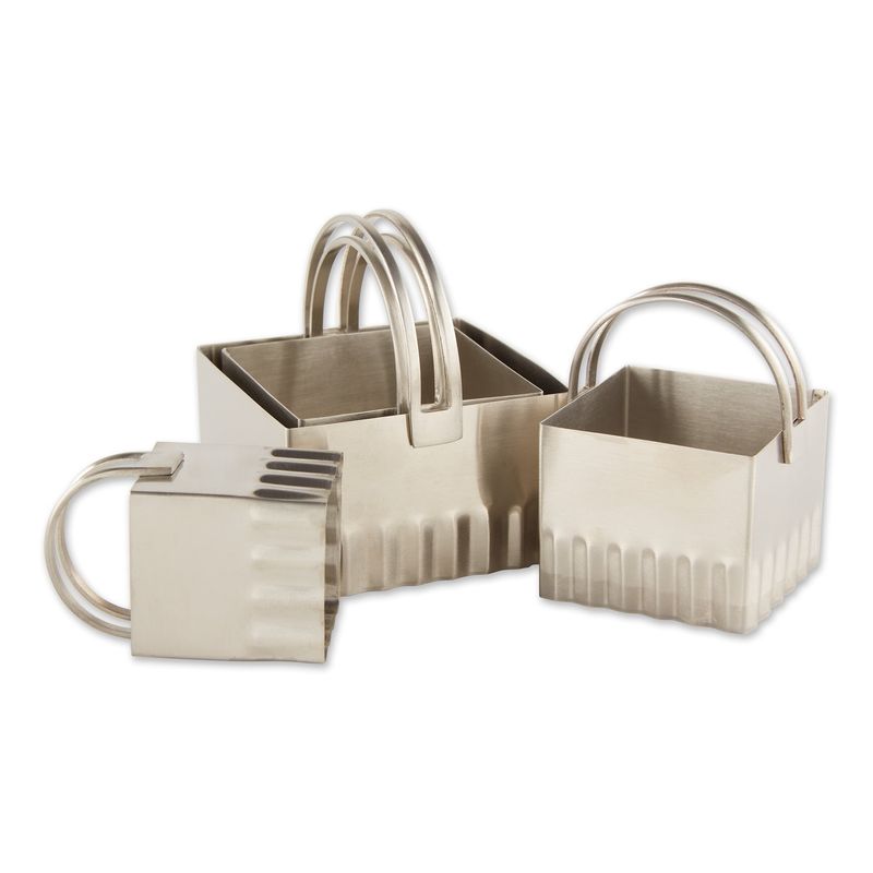 Biscuit Cutters- Square Rippled Set of 4