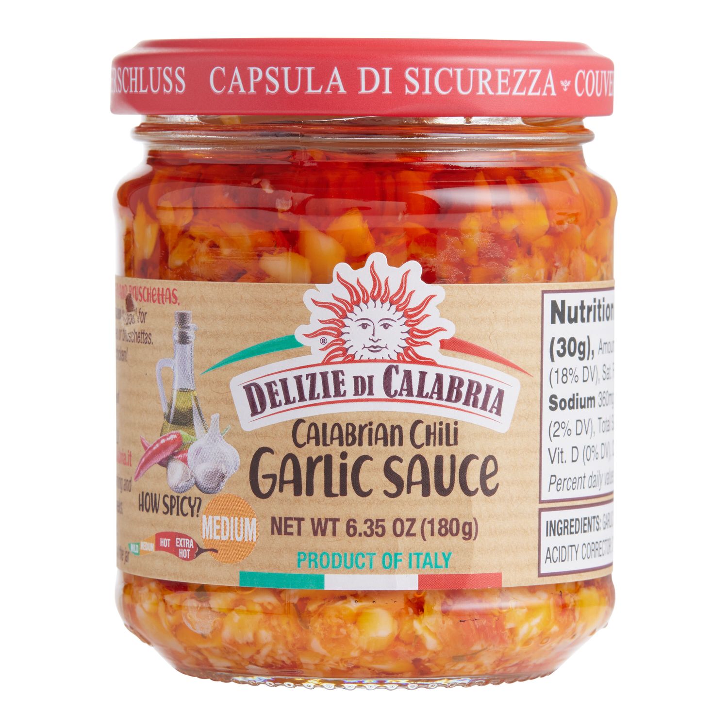 Calabrian Chili Garlic Sauce, 6.35oz. | Delizie Di Calabria