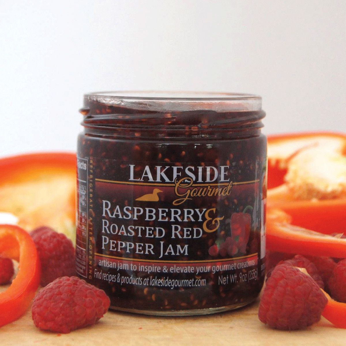 Raspberry &amp; Roasted Red Pepper Jam