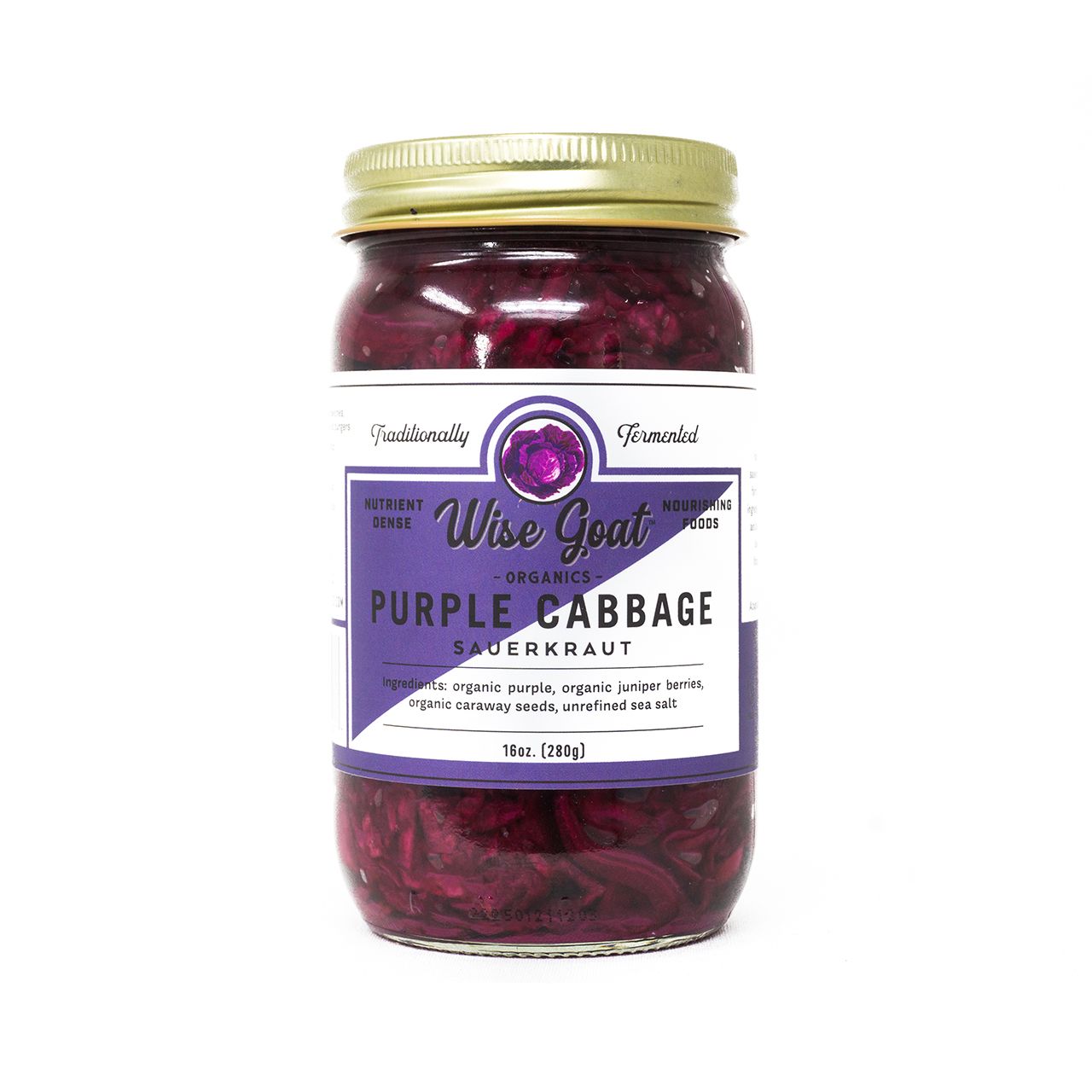 Purple Cabbage Kraut 16 oz