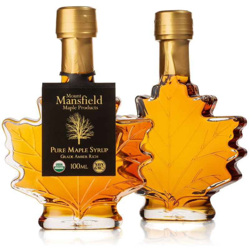 100ml Maple Leaf Bottle Organic Pure Vermont Maple Syrup