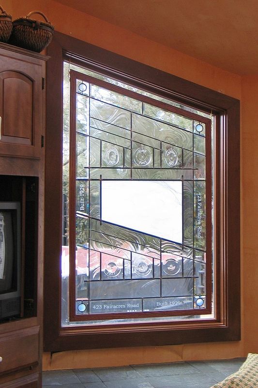 Handcrafted Stained Glass Town Forest Large Agate