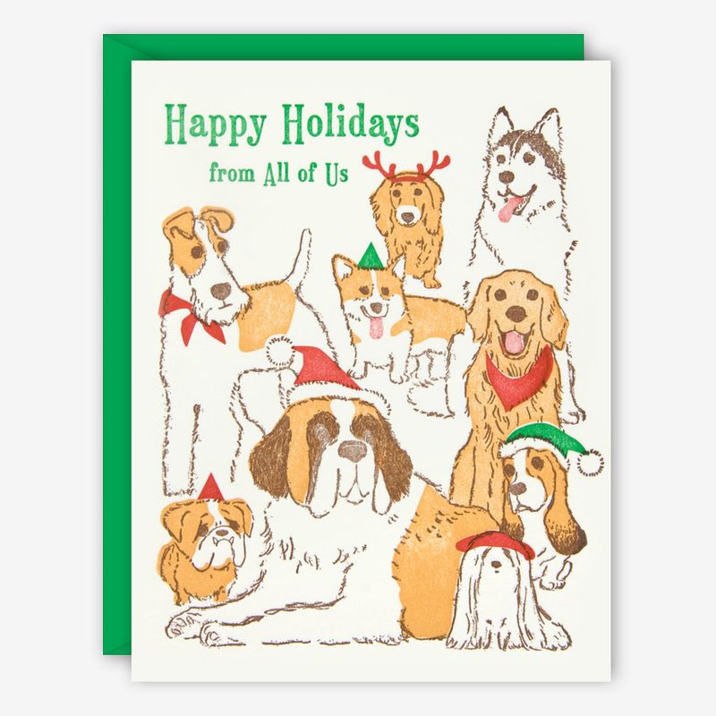 Dogs Holidays Note Card