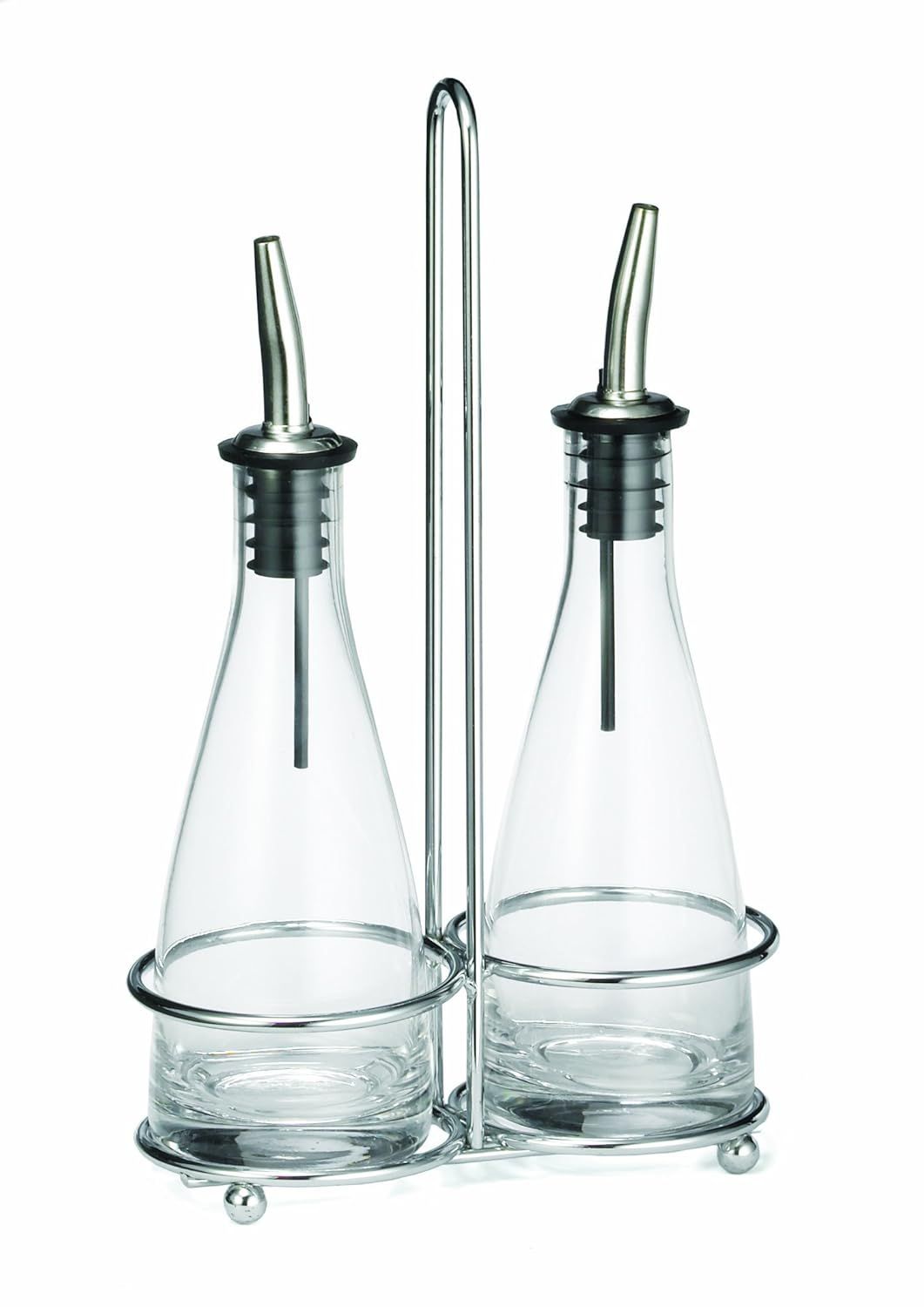 European Collection 6 oz Bottle Set with Chrome Plated Rack