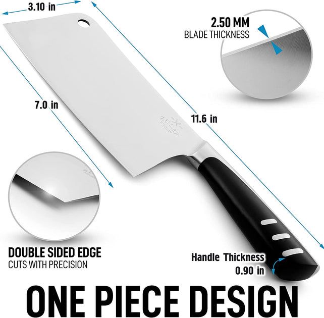 Meat Cleaver Butcher Knife- 7 in.