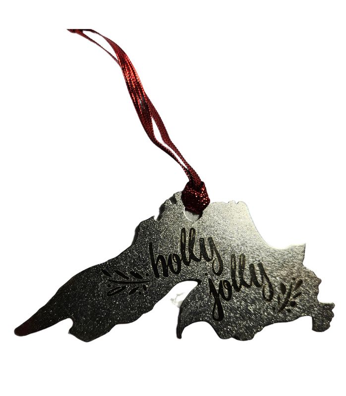 Lake Superior Holly Jolly Ornament