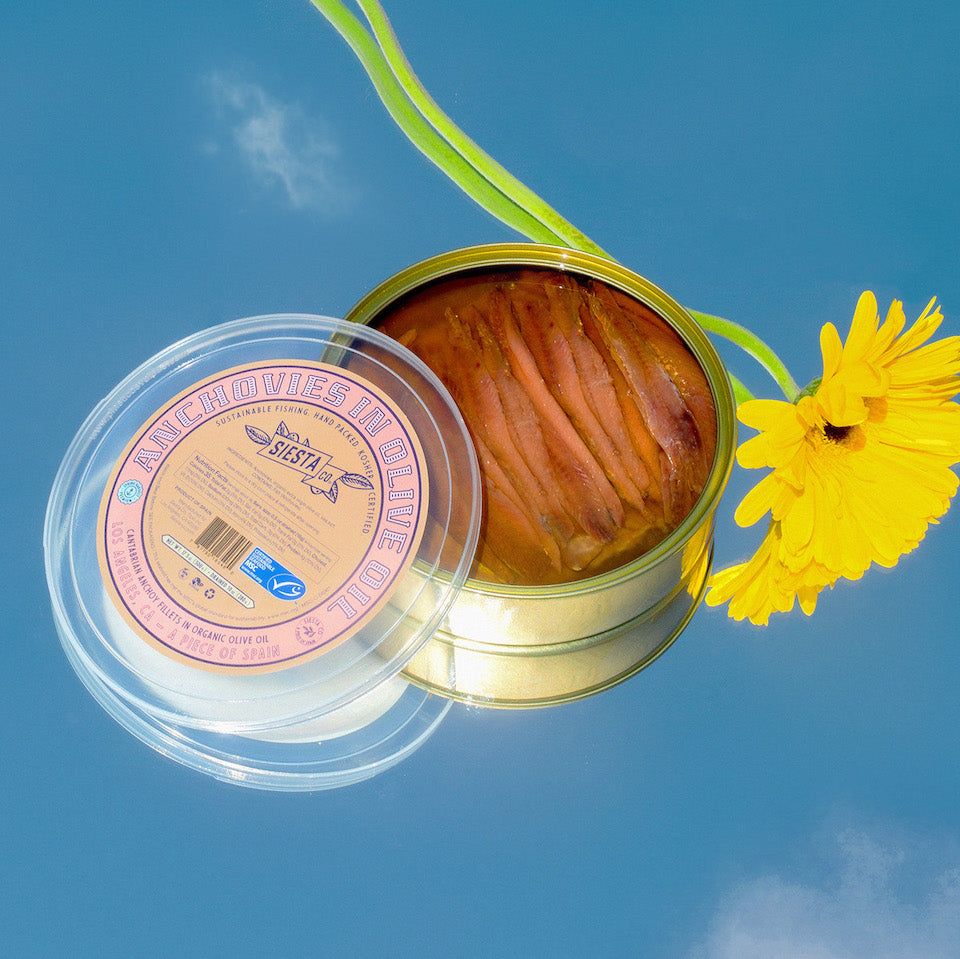 Siesta Cantabrian Anchovies Smoked Organic Extra Virgin Olive Oil