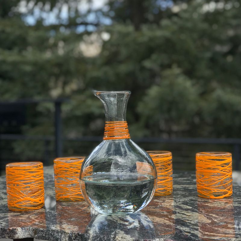 Orange Swirl Carafe