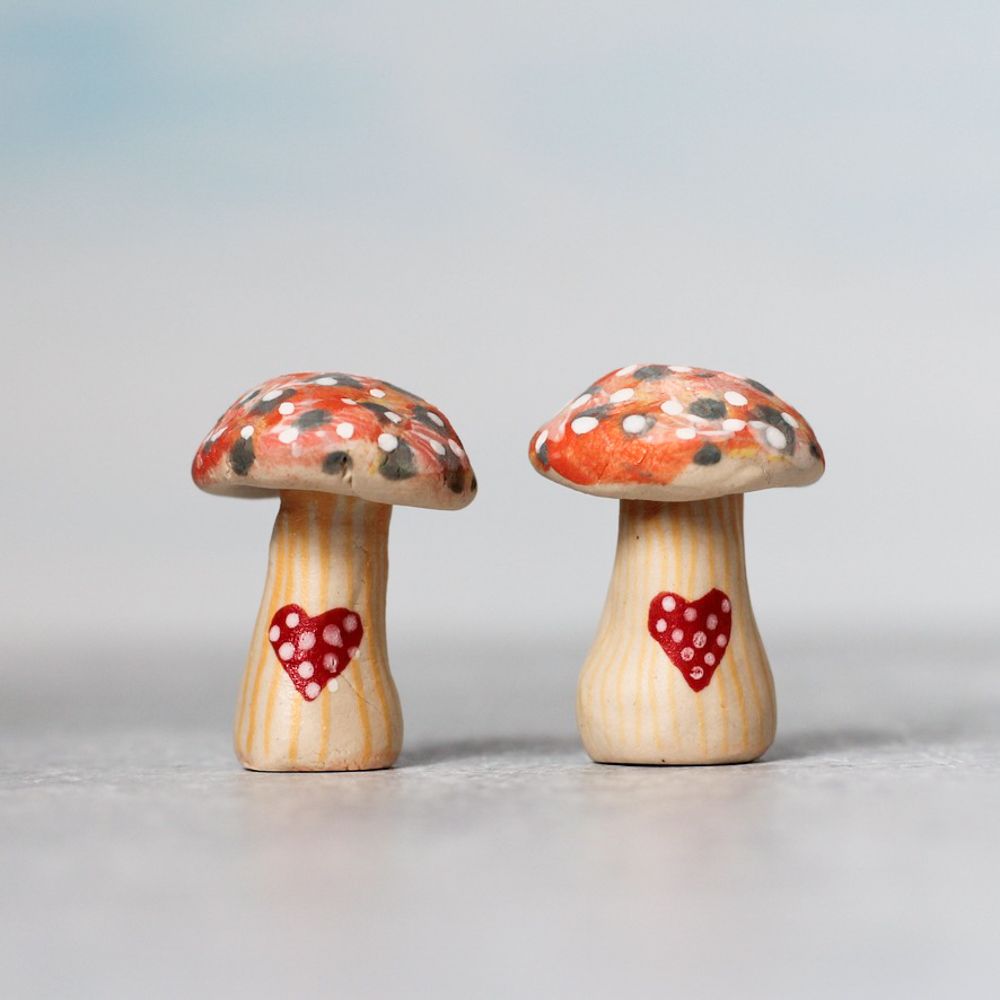 Handmade Ceramic Mini Vegetable Dish Mushroom