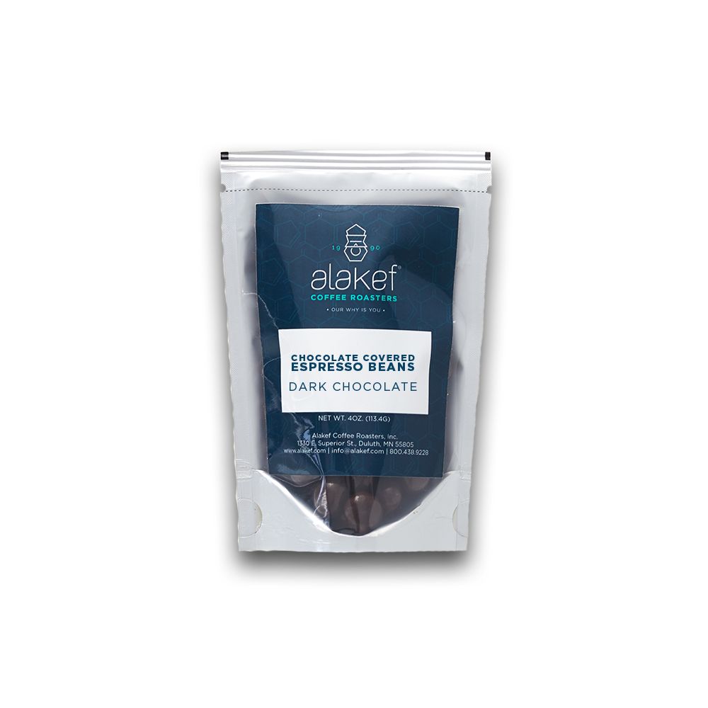 Dark Chocolate Covered Coffee Beans, 4 oz. | Alakef Coffee Roasters