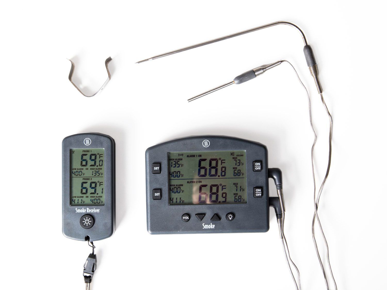 SmokeÂ¨ Remote BBQ Alarm Thermometer, Charcoal