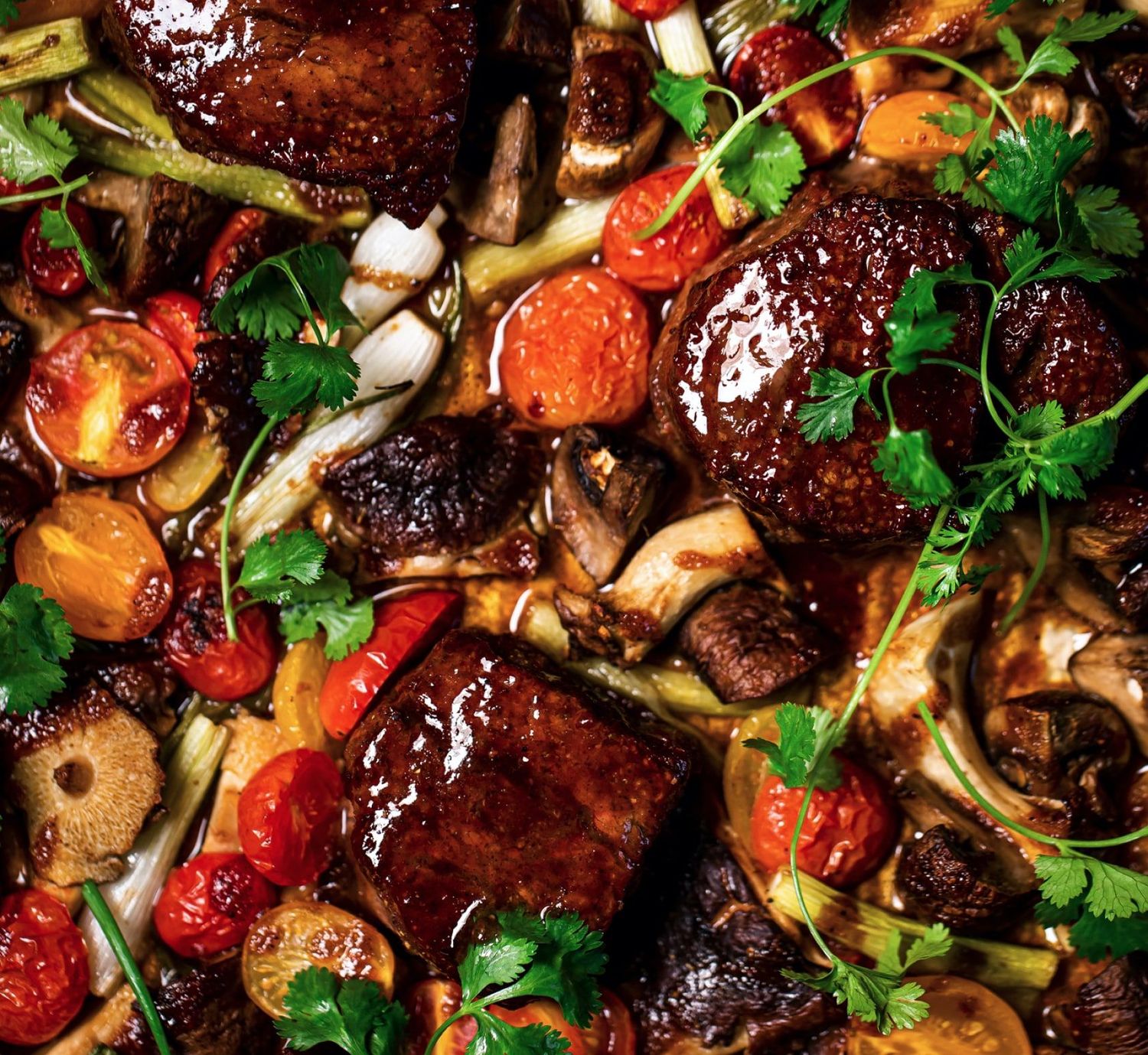 Sichuan Glazed Beef &amp; Umami Mushrooms