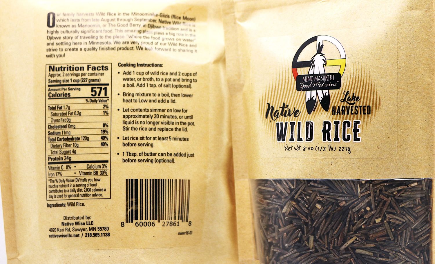 Native Wise Wild Rice, 1 lb.