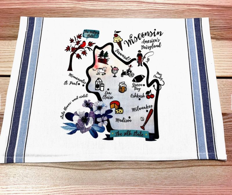 Wisconsin State Tea Towel