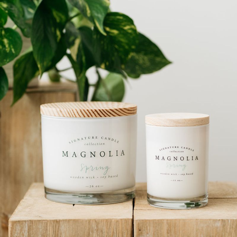 Spring Flowers Wood Wick Candle