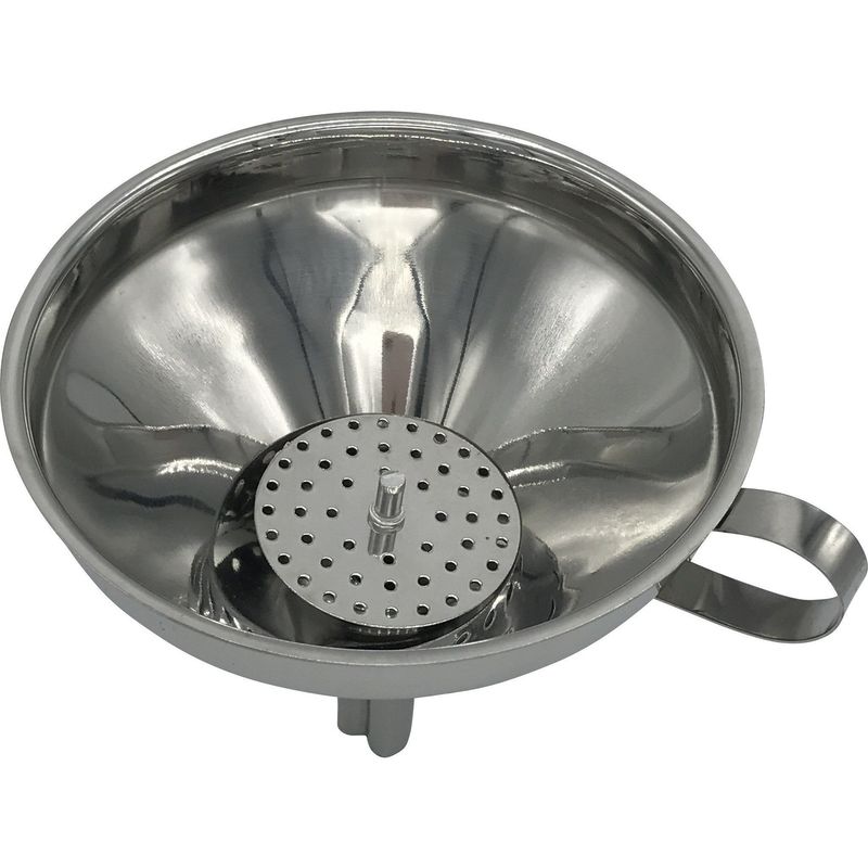Stainless Steel Funnel with Removable Strainer, 5&quot;