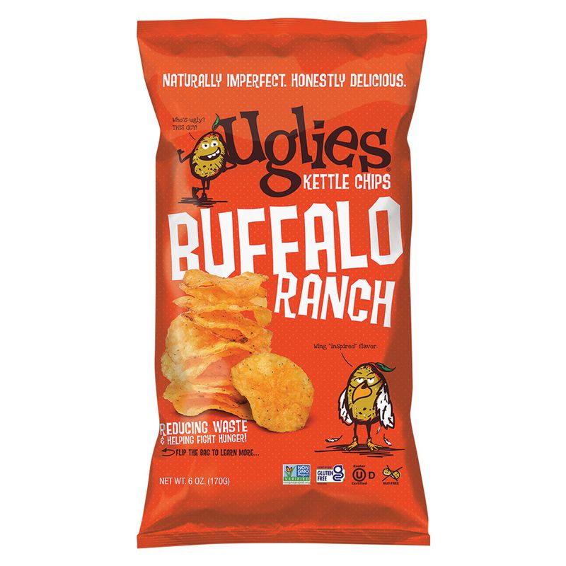 Simply Buffalo Ranch Ruffle Chips Buffalo Ranch Kettle Potato Chips 2oz | Uglies Kettle Chips