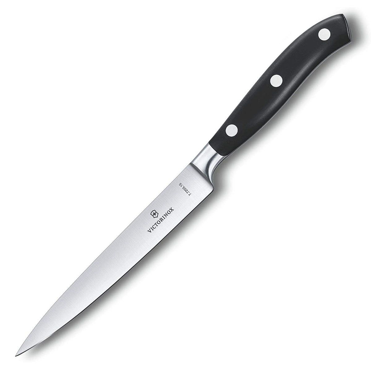 Utility 6&quot; Straight Spear Point Blade - Black - Forged