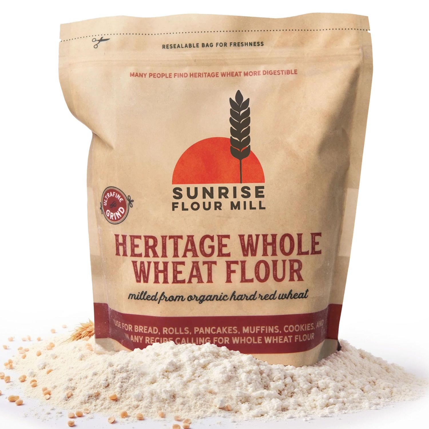 Heritage Whole Wheat Flour, Ultrafine 2.5 lbs