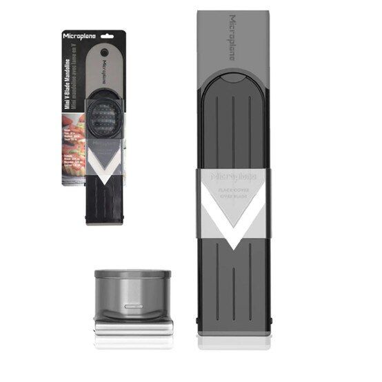Microplane Mini V-Blade Mandoline Slicer, Black/Grey