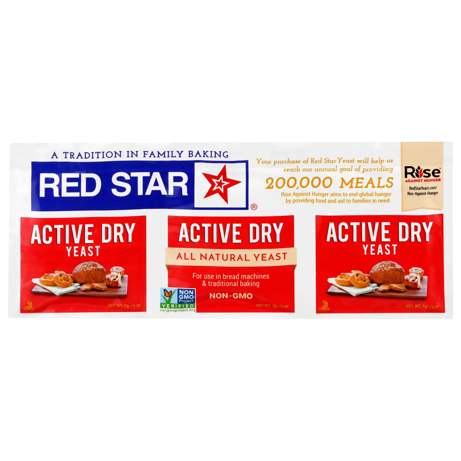 Red Star Active Dry Yeast, 3pk