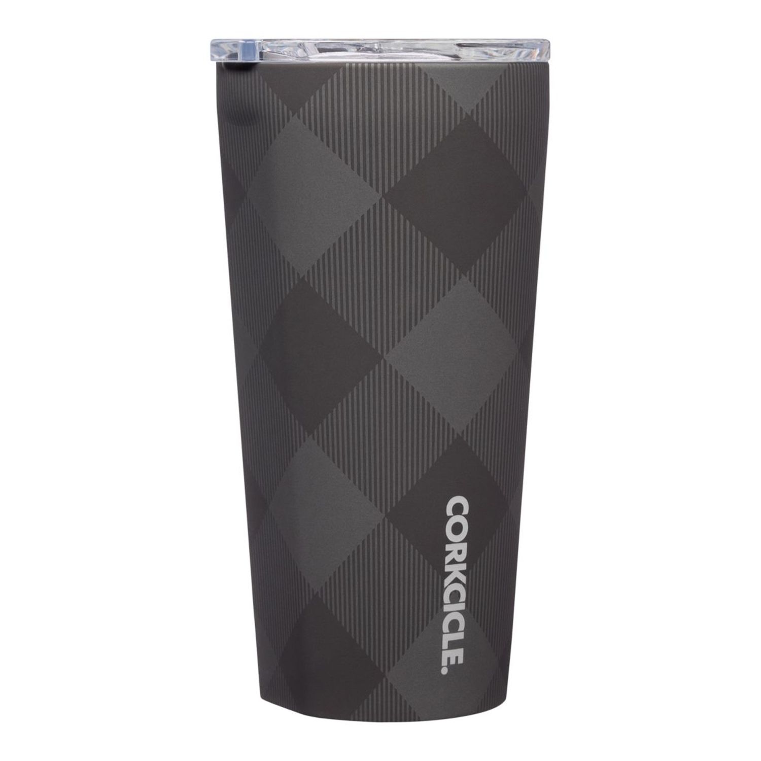 Corkcicle Tumbler 16oz, Buffalo Plaid Grey