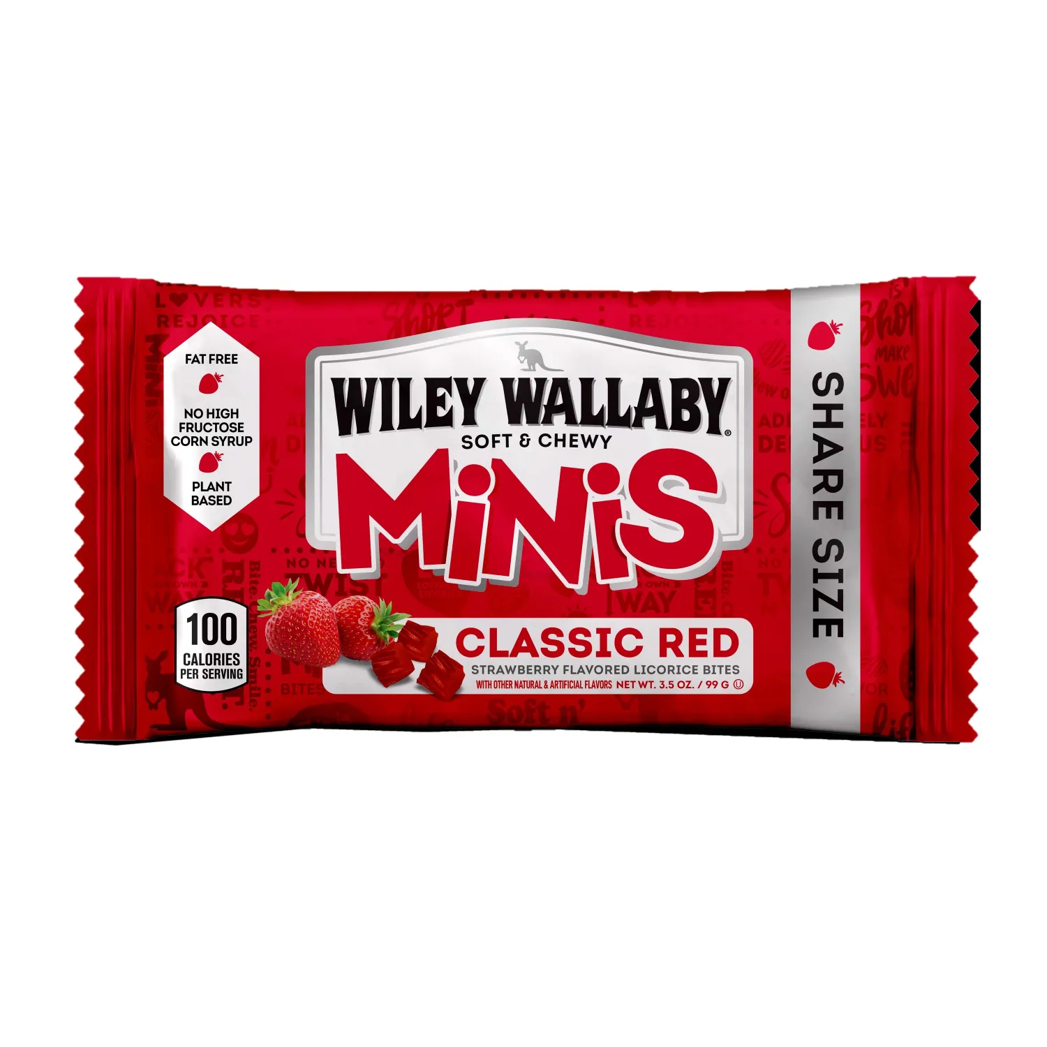 Wiley Wallaby Mini Red Licorice 3.5 oz