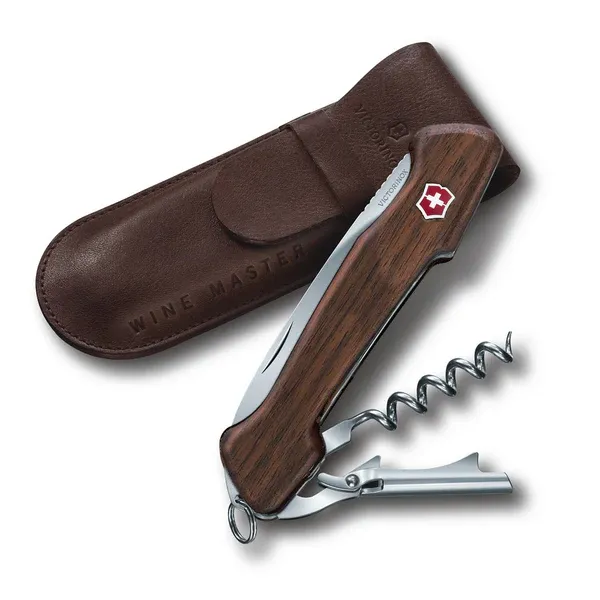 Wine Master w/ Leather Pouch - Walnut