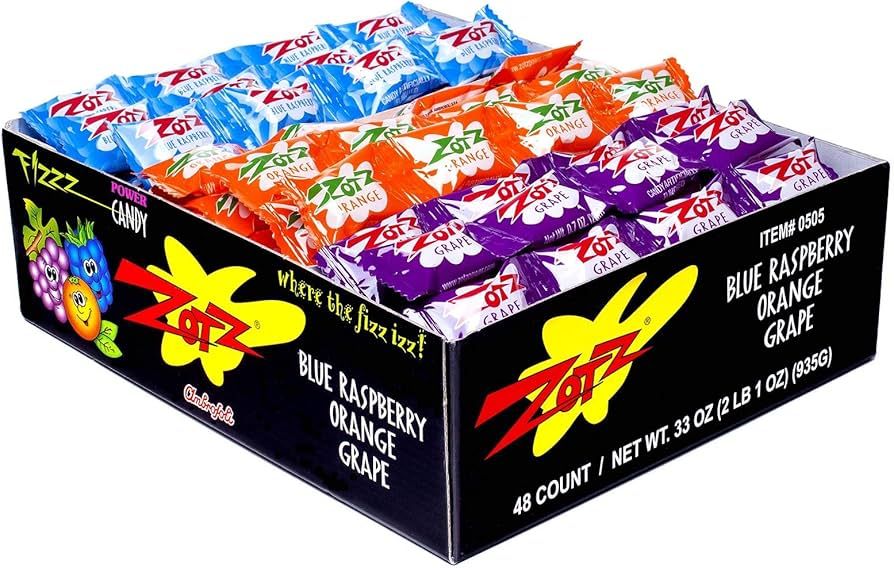 Zotz Blue Raspberry, Orange, Grape