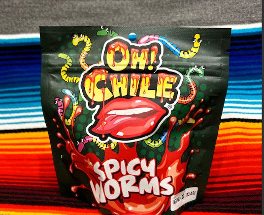 Oh! Chile Spicy Worms 4 oz