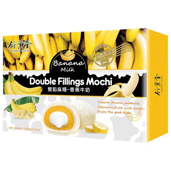 Bamboo House Double Filling Mochi Banana Milk 6.3 oz