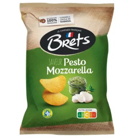Brets Potato chips  Pesto Mozarella