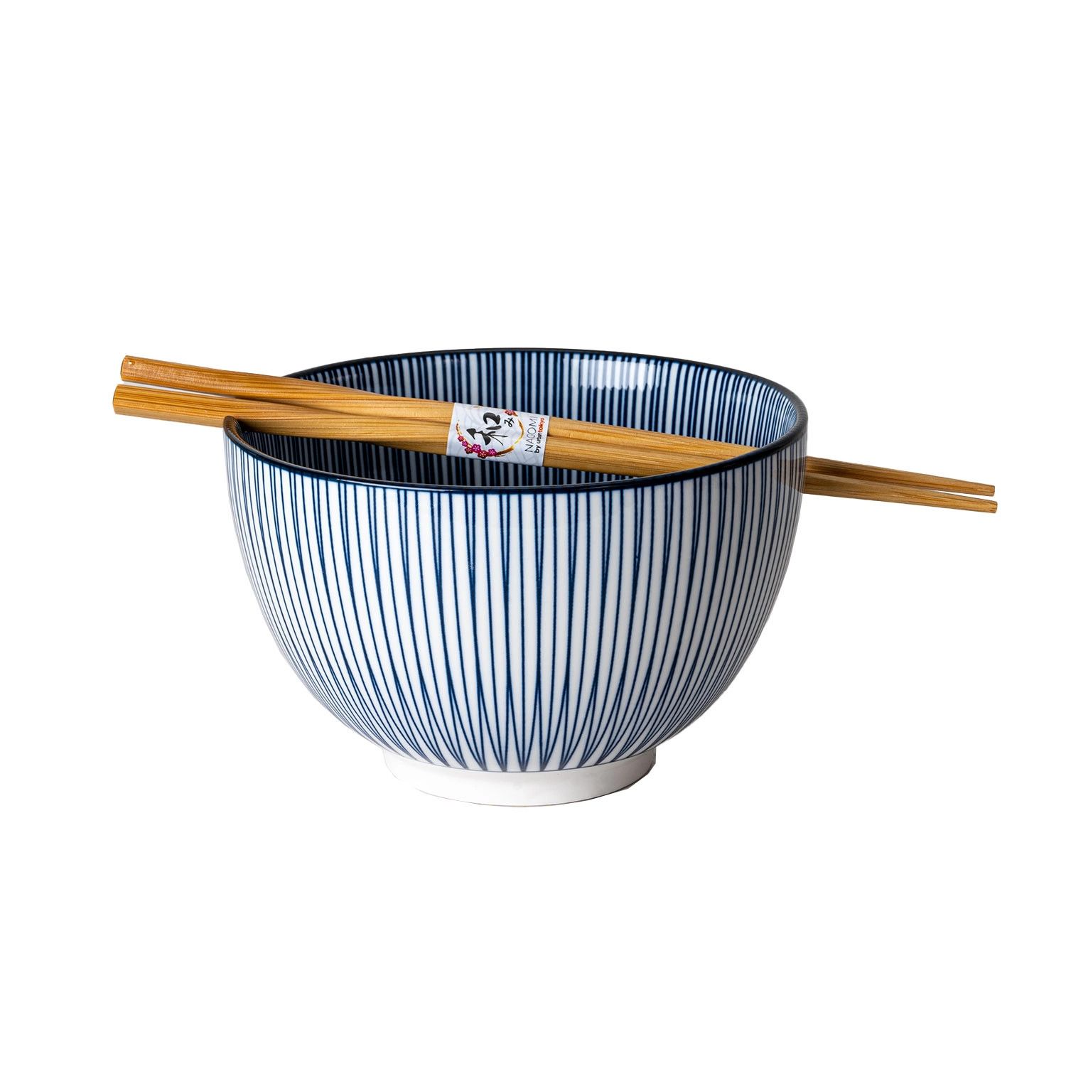 20oz 6&quot;Dx3.75&quot;H Bowl With Chopsticks Tokusa Design (1/24)