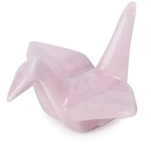 Origami Crane Porcelain Chopsticks Rest 2&quot;L Pink