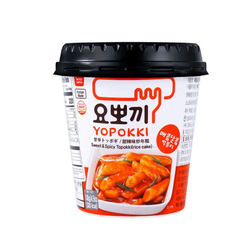 Korean Instant Tteokbokki Rice Cake Sweet &amp; Spicy Flavor 140g