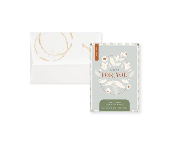 UWP Tea Bag Greeting Card, Beau-tea-ful