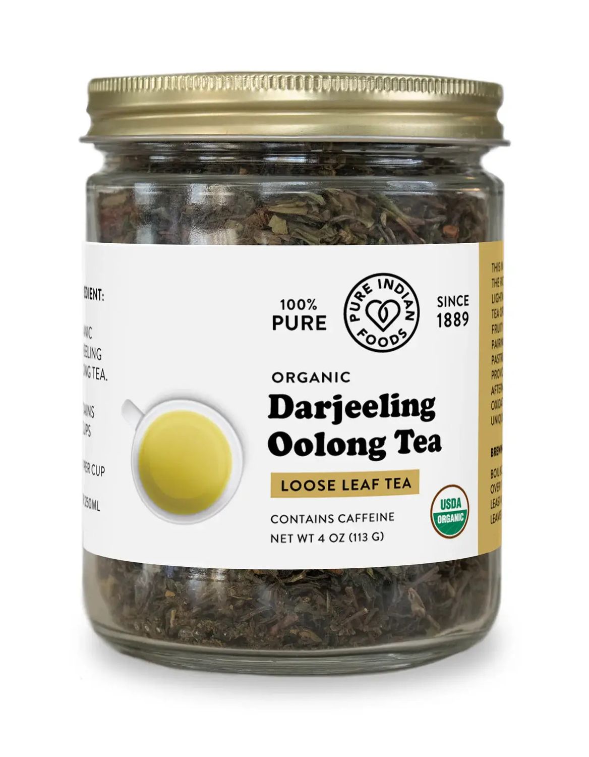 Darjeeling Oolong Tea, Certified Organic - 4 oz