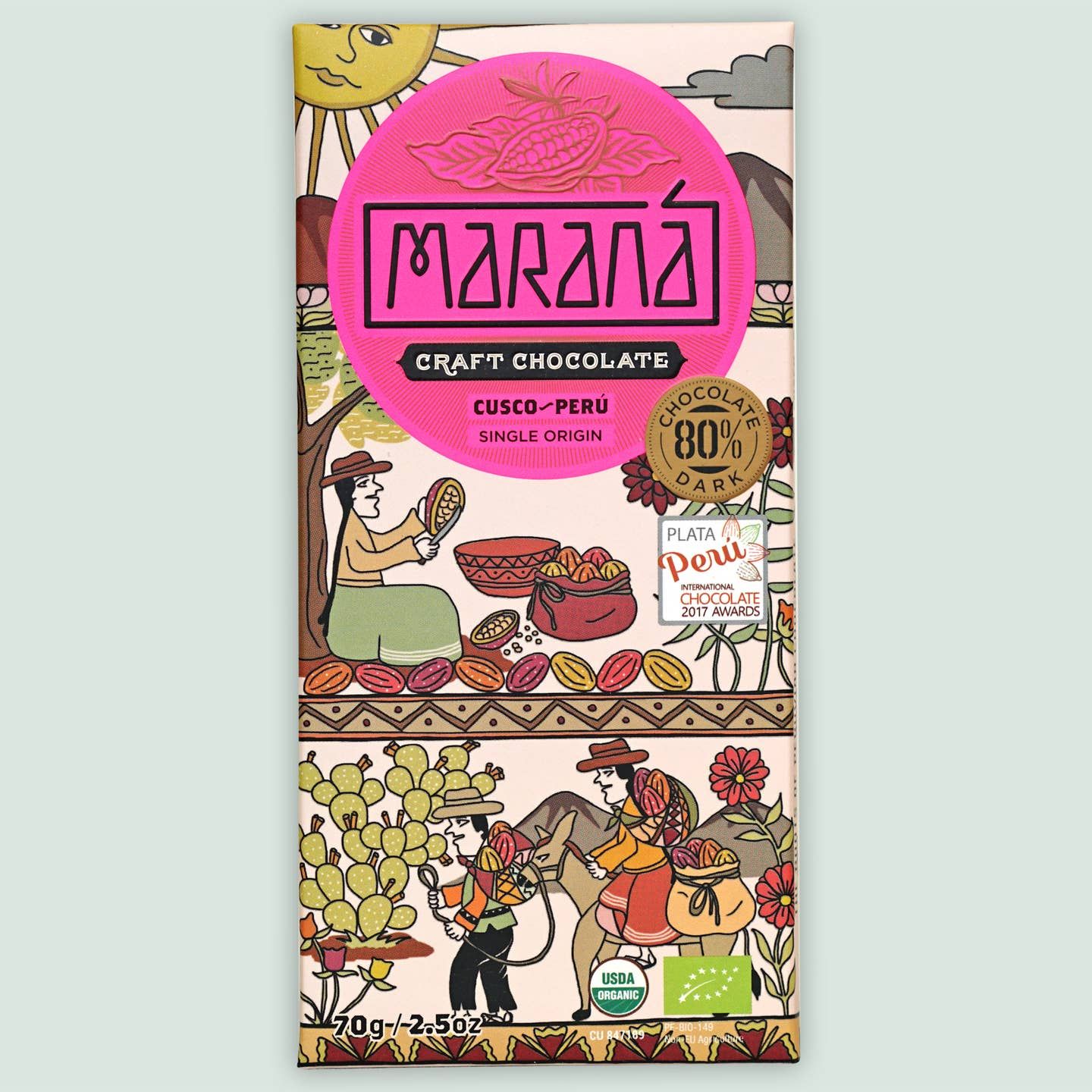 Marana Dark Chocolate Cusco Bar 80% (Peruvian Chocolate)