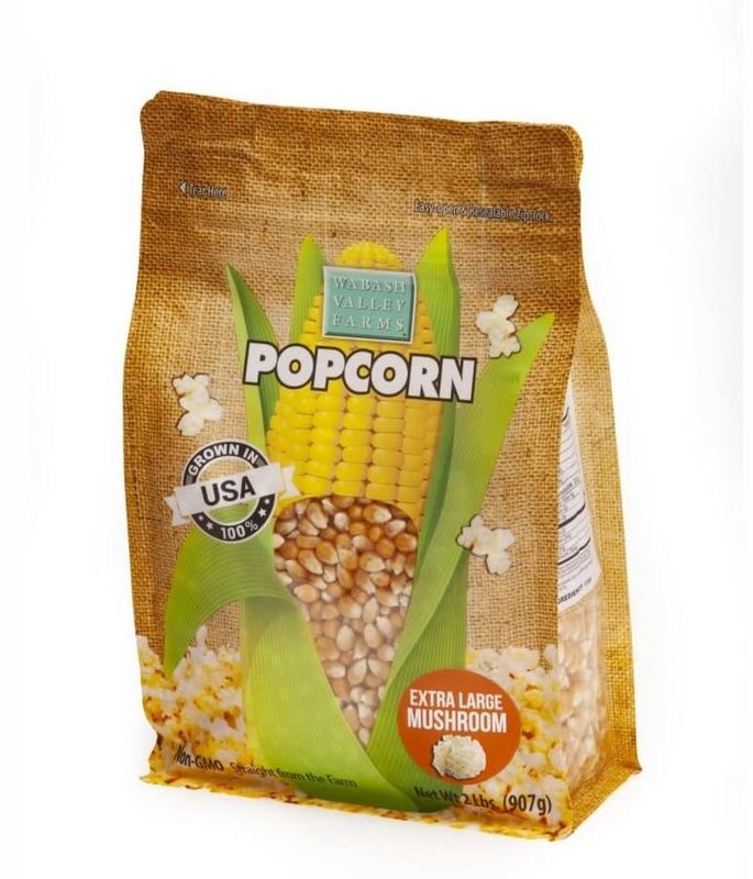 XL Caramel (Mushroom) Popcorn Kernels - Burlap Gusseted Bag