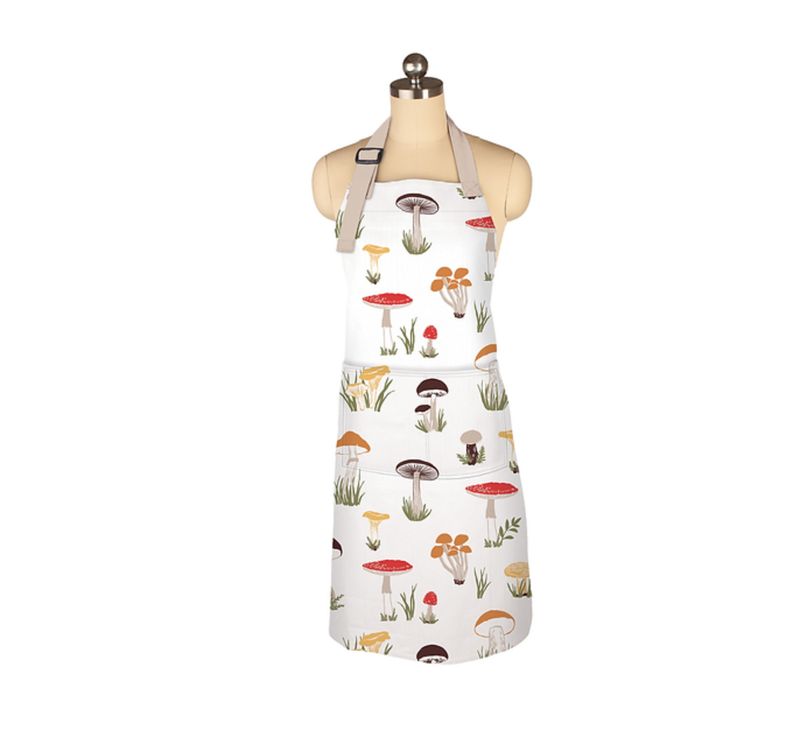 Designer Print Apron - Shrooms