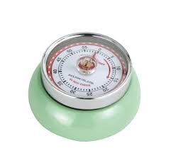 Retro Kitchen Timer, Mint Green, 2.75″ × 1.25″