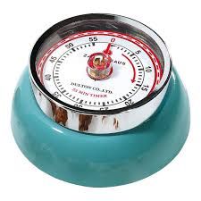 Retro Kitchen Timer, Teal, 2.75″ × 1.25″