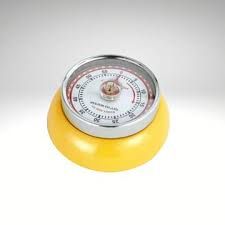 Retro Kitchen Timer, Yellow, 2.75″ × 1.25″