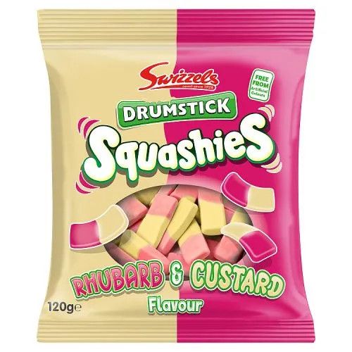 Swizzels Drumstick Squashies Rhubarb &amp; Custard 120g (UK)