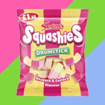 Swizzels Drumstick Squashies Rhubarb &amp; Custard Flavour Bag