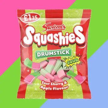 Swizzels Drumstick Squashies Sour Cherry &amp; Apple Flavour Bag
